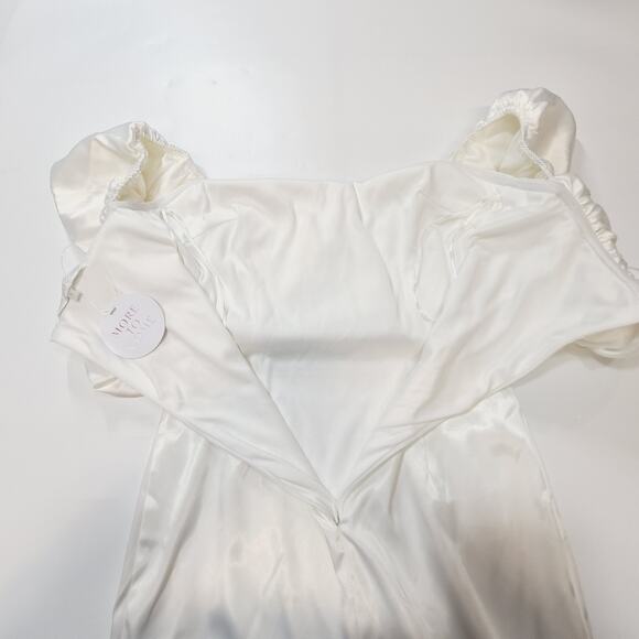 MORE TO COME Caira Ruffle Dress in White Small - Picture 8 of 12